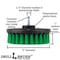 Drill Brush Power Scrubber By Useful Products 5 in W 5 in L Brush, Green 5in-Lim-Green-Short-QC - alternate 6